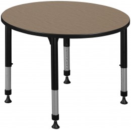 Adjustable Height Round Student Table
