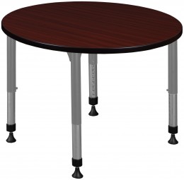 Adjustable Height Round Student Table