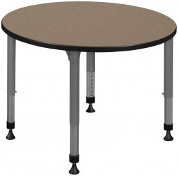 Adjustable Height Round Student Table