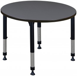Adjustable Height Round Student Table