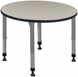 Adjustable Height Round Student Table