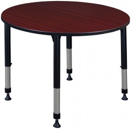 Adjustable Height Round Student Table