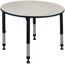 Adjustable Height Round Student Table