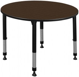 Adjustable Height Round Student Table