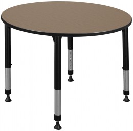 Adjustable Height Round Student Table