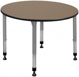 Adjustable Height Round Student Table