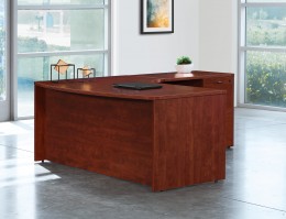 Bow Front Desk with Drawers