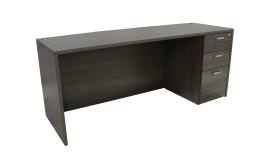 Credenza Desk with Drawers - Amber Series