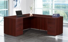 L Shaped Desk with Drawers