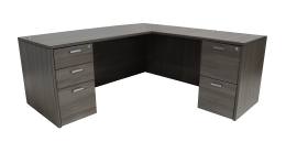 L Shaped Home Office Desk - Amber