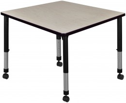 Adjustable Rolling Square Table