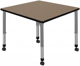 Adjustable Rolling Square Table