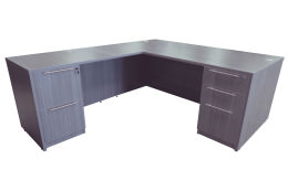 L Shaped Desk with Drawers - North American Laminate Series