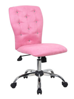 Pink Office Chair without Arms - Tiffany