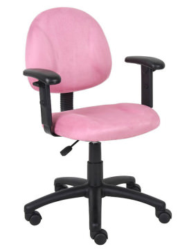 Pink Office Chair with Arms - 