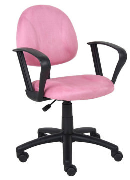 Pink Office Chair with Arms