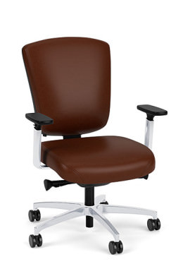 Brown Leather Heavy Duty Office Chair - Brisbane HD Series