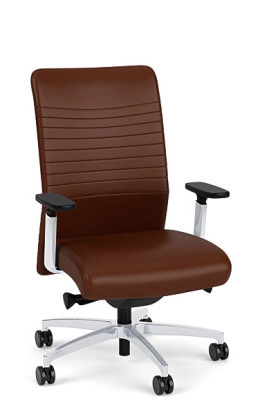 Brown Leather High Back Office Chair - Proform Series