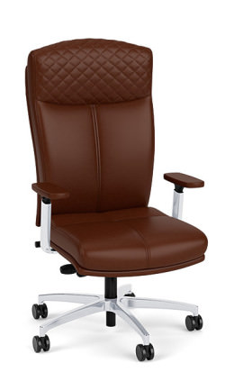 Brown Leather High Back Office Chair - Carmel Series