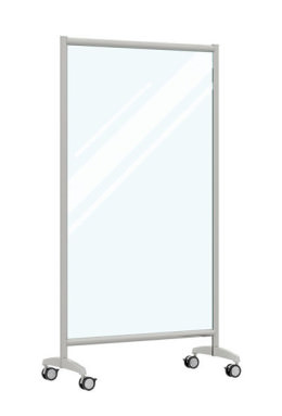 Mobile Glass Dry Erase Whiteboard - Charter Series