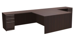 T Shaped Desk for Two People - North American Laminate Series