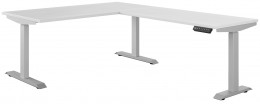 L Shape Height Adjustable Desk