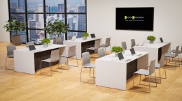 8 Person Workstation with Storage and Power