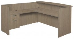 L Shaped Reception Desk with Privacy Panels
