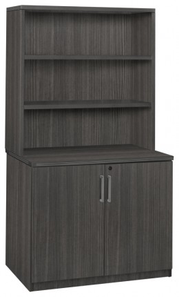 Office Storage Cabinet with Hutch
