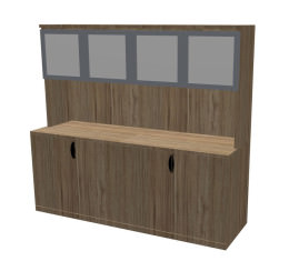 Office Storage Credenza with Hutch - PL Laminate