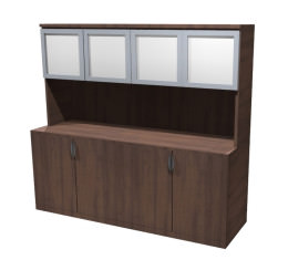 Office Storage Credenza with Hutch - PL Laminate