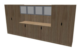 Credenza with Hutch and Storage Cabinets - PL Laminate Series