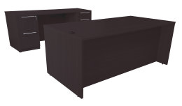 Rectangular Desk and Credenza Set