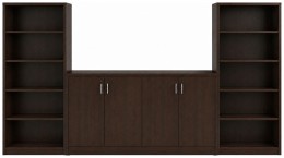 Storage Cabinet Credenza with Bookcases