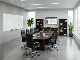 Rectangular Conference Table with Power Modules