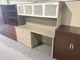 Storage Credenza Desk with Hutch