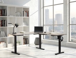 L Shaped Height Adjustable Desk
