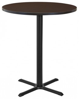 Round Bar Height Table with Metal Base