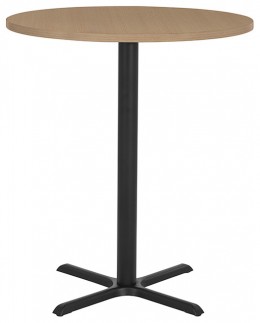 Round Bar Height Table with Metal Base