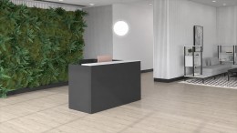 L Shaped Reception Desk with Drawers