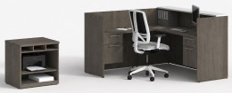 L Shaped Reception Desk with Drawers