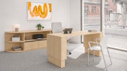 Height Adjustable Desk with Storage Set