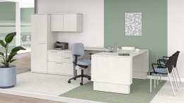 L Shaped Desk with Drawers