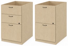 Pair of 2 & 3 Drawer Pedestals for Groupe Lacasse Desks