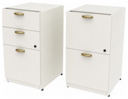 Pair of 2 & 3 Drawer Pedestals for Groupe Lacasse Desks