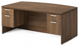 Bow Front Desk with Drawers