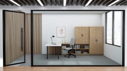 L Shaped Desk with Storage