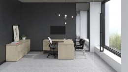 L Shaped Desk with Storage