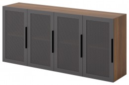 Wall Mounted Hutch with Metal Doors