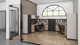 2 Person Workstation with Storage
